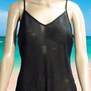 Sheer Black Camisole Top
